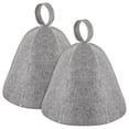 thumbnail image 1 of 2pcs Sauna Hat Wool Heat Aislamiento Unisex Accesorios Ducha (gris), 1 of 4