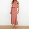 thumbnail image 2 of KaLI_store Womens Formal Dresses for Wedding Guest Women Ruffle Sleeve Formal Dresses Evening Party Midi Dress Wedding Guest Midi Dresses Pink,S, 2 of 5