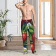 thumbnail image 5 of Uemuo Strawberry2 Pattern Men's Wide Leg Palazzo Lounge Pants with Pockets Light Weight Loose Comfy Casual Pajama Pants-Medium, 5 of 9