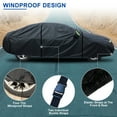 For Toyota Camry Car Cover, Thickened PEVA+Cotton Waterproof Sedan Full Cover with Lock Outdoor