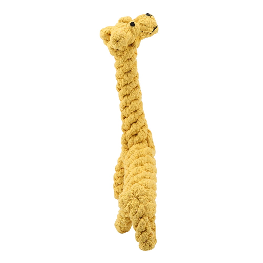 Herwey Cute Dog Chew Toy Cotton Rope Bite Resistant Giraffe Designs Pet Teeth Cleaning Gifts