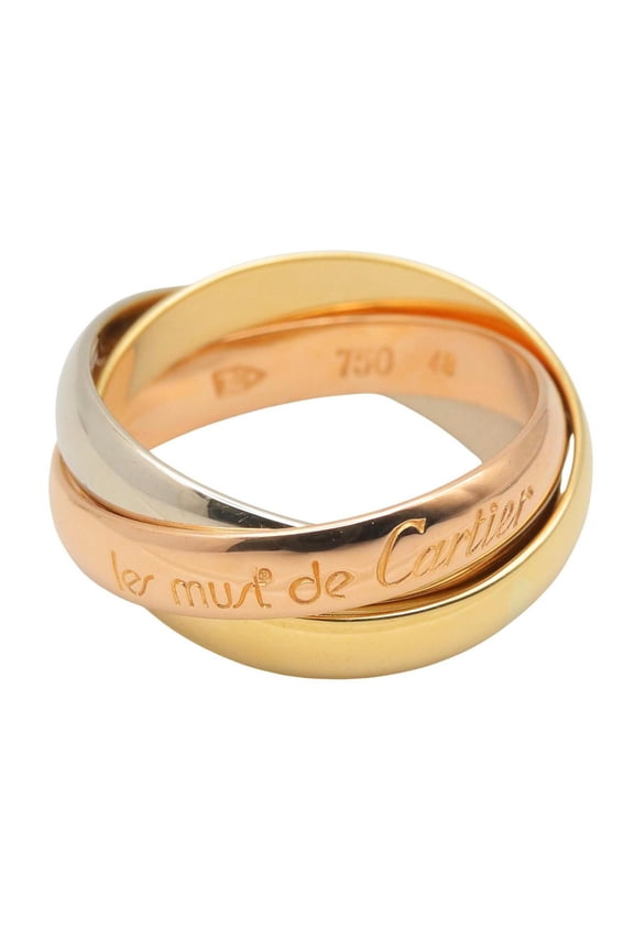 Pre-Owned Cartier Trinity Ring - Ring/Finger Jewelry 18K (Yellow Gold), 18KWG (White 18KPG...