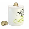 thumbnail image 2 of Bicycle Piggy Bank, Life is a Bike Ride Words Print Pastel Color Unique Ride Graphic, Ceramic Coin Bank Money Box for Cash Saving, 3.6" X 3.2", Green Black, by Ambesonne, 2 of 4