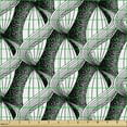 thumbnail image 2 of Ambesonne Abstract Fabric by the Yard Upholstery, Modern Swirl Illustration, 3 Yards, Charcoal Grey and White, 2 of 5
