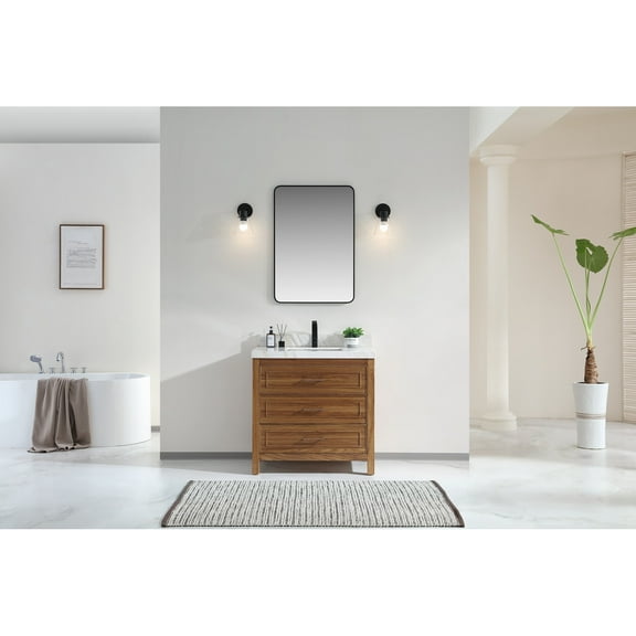 Legion Furniture WK2428-36-EW-WITH WHITE NATURAL TOP