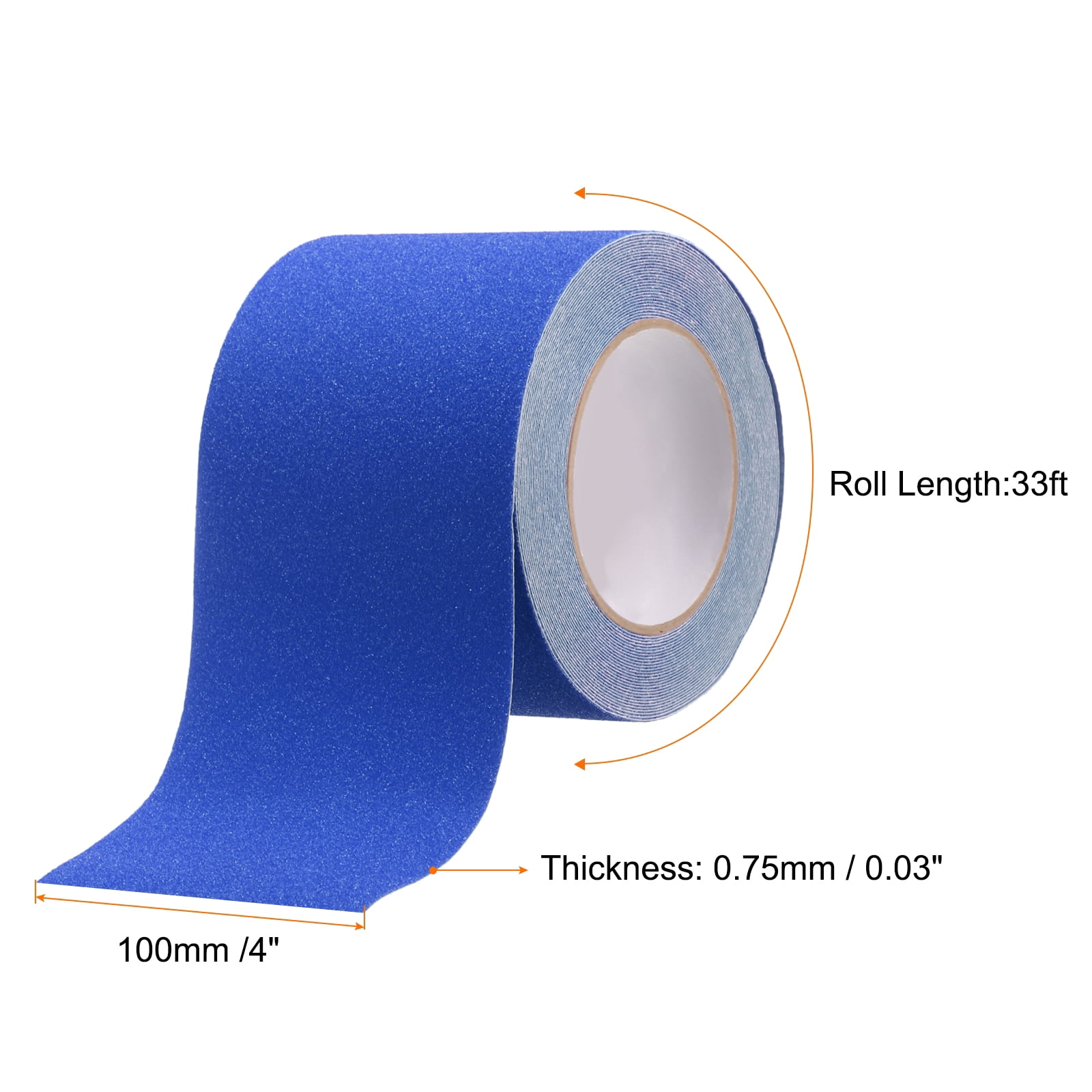 Uxcell Anti Slip Traction Tape 4" x 33ft Waterproof Non-Slip Grip Tape Non Skid Stair Treads Tape for Indoor Outdoor Stair Steps, Blue