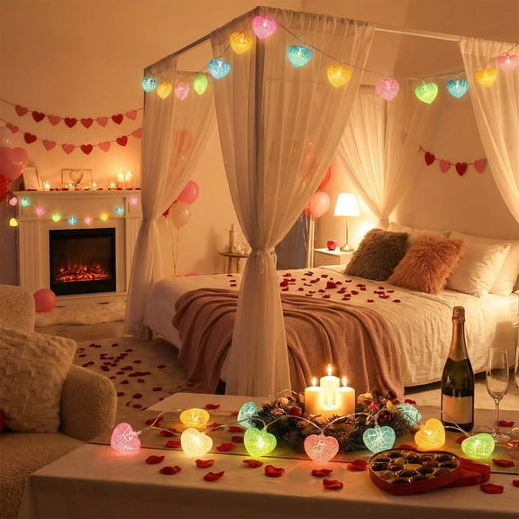 Eespoir LED Holiday String Lights, Romantic Room Decor Lighting, Colorful Lantern Fairy Lights For Bedroom, Party Decor, Instagram Photos, Girly Room(A)