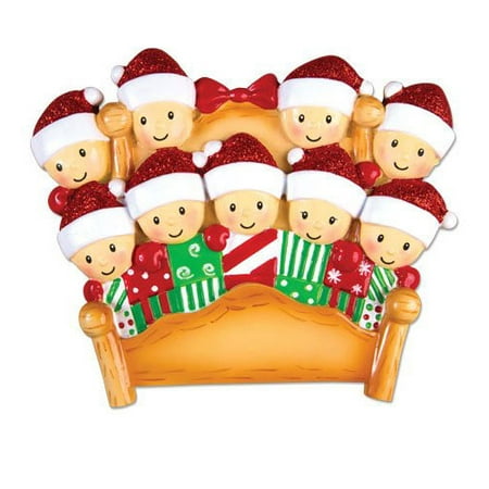 Bed Heads Family of 9 Personalized Christmas Ornament DO-IT-YOURSELF - Walmart.com