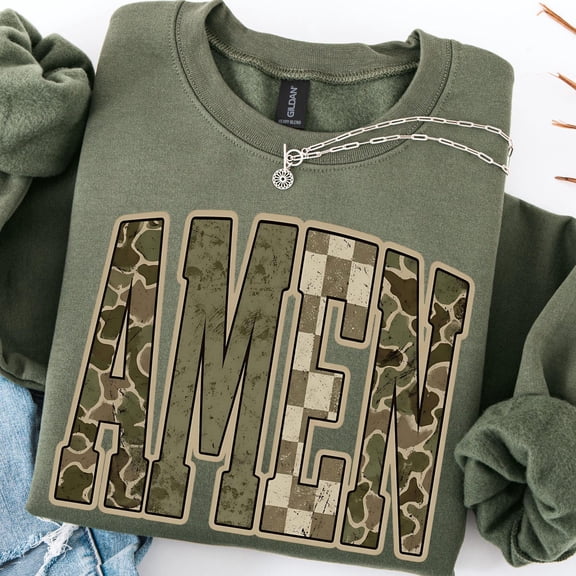 Amen Camo Christian Faith Christian Sweatshirt, Christian Design Shirt