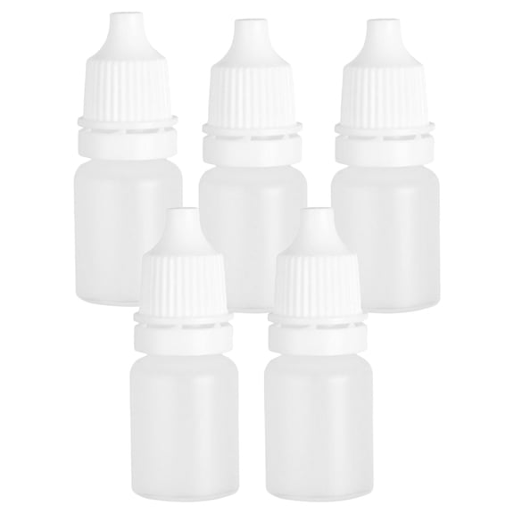 6Pcs 5ml Empty Plastic Squeezable Dropper Bottles Eye Liquid Dropper Dropping Bottles (White)