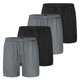 thumbnail image 1 of SCHIESSER Bóxers de punto para hombre, pack de 4 - Pack de 4 bóxers, algodón, liso Negro/gris XL (X-Large), 1 of 4