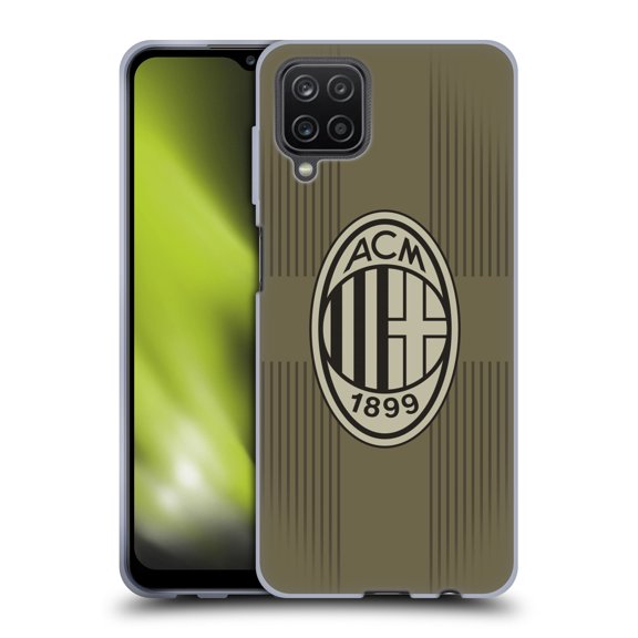 Head Case Designs Officially Licensed AC Milan 2022/23 Third Kit Soft Gel Case Compatible with Samsung Galaxy A12 (2020)