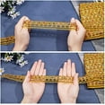 thumbnail image 5 of 13 Yards Metallic Braid Lace Trim Golden Fabric Trim Fringe Ribbons Glitter Woven Ribbon Decorated, 5 of 9