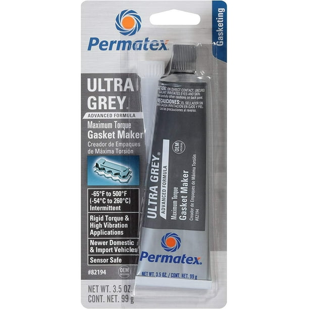 Permatex 82194 Ultra Grey Rigid HighTorque RTV Silicone Gasket Maker