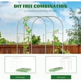 thumbnail image 3 of Slsy 3 in 1 Galvanized Raised Garden Bed with 85in Tall Arch Trellis for Climbing Vegetables Flowers Herbs, Metal Raised Garden Bed Kit with Trellis, Plant Ties, Climbing Supporting Netting, 3 of 15