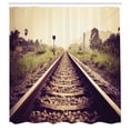 thumbnail image 3 of Ambesonne Train Track Shower Curtain, Vintage Rural Railroad, 69"Wx70"L, Multicolor, 3 of 5