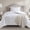 White, variant on Mainstays Full/Queen Comforter, Reversible Down Alternative, All-Season, Blue Seersucker
