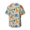 thumbnail image 4 of Goofa Jungle Animals Printed Men's Casual Short-sleeved Shirt,Lightweight Breathable Button-down,Summer Casual men's top,Versatile Fashion shirt-X-Large, 4 of 7
