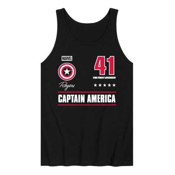 Marvel - Captain America Portrait Jersey - Men's Sleeveless Graphic Tank