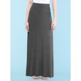 thumbnail image 3 of Made by Johnny Women's Fold-Over Maxi Skirt XL HDG, 3 of 7