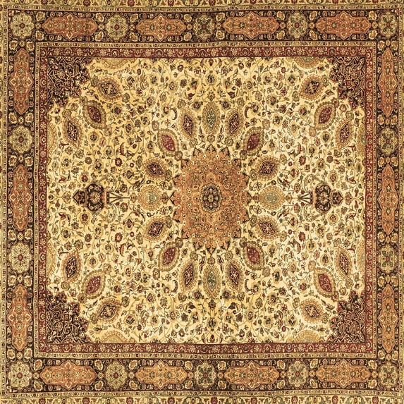 Ahgly Company Indoor Square Persian Brown Traditional Area Rugs, 3' Square