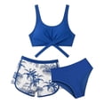 thumbnail image 3 of Gunia Swimsuit For Girls Two Piece Bathing Suit High Waist Bikini With Cover Up Swimwear Swimsuits For Teen Girls 8-16 Years, 3 of 4
