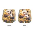 thumbnail image 5 of Picia Cute Panda Sunflower Pattern Women's 2 in 1 Athletic Running Shorts High Waisted Workout Casual Gym Sweat Shorts with Comfy Liner Zipper Pockets-Large, 5 of 9