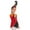 Red, variant on iiniim Kids Girls Circus Ringmaster Costume Shiny Sequins Dance Leotard Dress with Top Hat Halloween Dress up Red 14