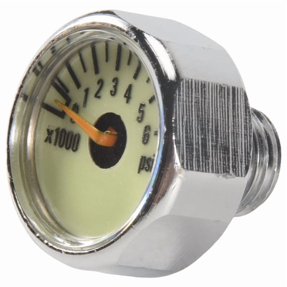 New Scuba Diving Bottle Pressure Gauge 1 Inch Face 350 BAR/5000 PSI 7/16Inch-20UNF Threads,1 * Scuba Diving Pony Bottle Pressure Gauge,silver