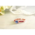 thumbnail image 4 of Gem Stone King 18K Rose Gold Plated Silver Ring Round Persian Blue Moissanite and Created Ruby Red (0.95 Cttw, Size 5), 4 of 5