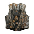 thumbnail image 5 of Garronmavis Bear Boys Outerwear Vests Comfortable Camo Forest Formal Waistcoat Vest with Pockets Fashion 3-button Single Breasted Closure & 2 Slit Pockets Stylish Fall Winter Coats, 5 of 7