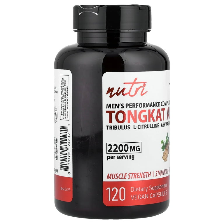 Nutri Men's Performance Complex Tongkat Ali, 120 Vegan Capsules