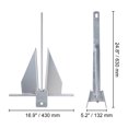 thumbnail image 6 of KFFKFF Galvanized Carbon Steel 13 lb Fluke Anchor Boat with Two Shackles, 6 of 9