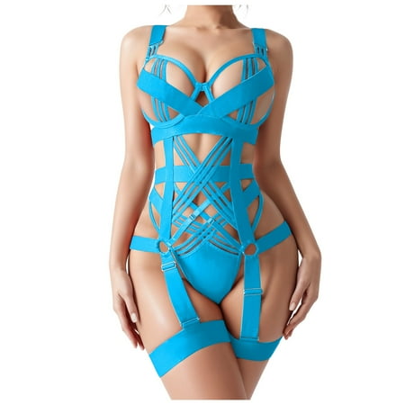 Sexy Crotchless Lingerie for Women 1 PC Womens Sexy Underwear Lace Bodysuits for Women XL