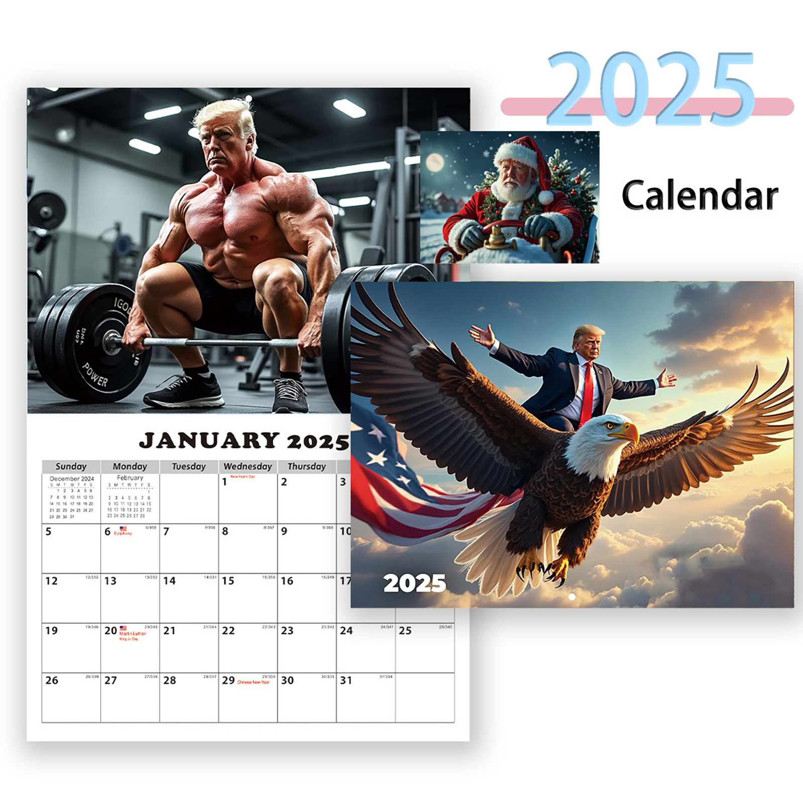 2025 Donald Trump Wall Calendar Iconic Presidential Design,Monthly