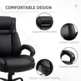 thumbnail image 5 of Harper & Bright Designs Big and Tall 400lbs Executive Office Chair with Wide Seat, Computer Desk Chair with High Back PU Leather Ergonomic Upholstery, Adjustable Height and Swivel Wheels, Black, 5 of 9