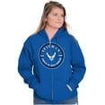 thumbnail image 3 of US Air Force USAF Proud Veteran Unisex Plus Size Zip Hoodie Brisco Brands 2X, 3 of 5