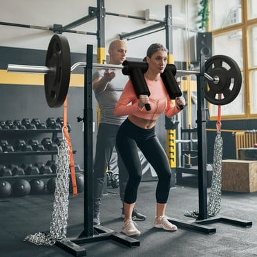 BENTISM Safety Squat Bar 2-Foot Fitness Squat Thick Steel Bar Shaft Attachment Weight Lifting 1500 lbs 87 in Long for Home Gym Full-Body Workout Strength Training