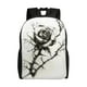 thumbnail image 1 of Balery Black And White Rose Mochila - Mochila Estilosa y Duradera para Laptop de 15 Pulgadas con Tela Oxford Impermeable, 1 of 8