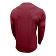 thumbnail image 5 of VSSSJ Mens Casual Long Sleeve Henley Shirts Fashion Button Round Neck Relaxed Fit Lightweight Pullover T Shirts with Pocket Wine S, 5 of 7
