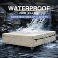 thumbnail image 2 of Patio Furniture Covers Waterproof - 420D Outdoor Table and Chair Set Cover with Built-in Storage Bag - Rectangular Patio Table Cover for 8-Seat Dining Set or Sectional Sofa (Beige, 126''x72''x28''), 2 of 11