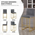 thumbnail image 5 of Counter Height Bar Stools Set of 4, 27" Modern Island Bar Stools with Back, Velvet Armless Bar Chairs for Home Office Kitchen Island, 5 of 9