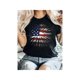 thumbnail image 1 of 1pc, Women's Fashion Spark Pattern Printed T-shirt - Comfortable and Casual Short Sleeve Round Neck T-shirt, Suitable for Daily Wear and Fashion Combination, 1 of 6
