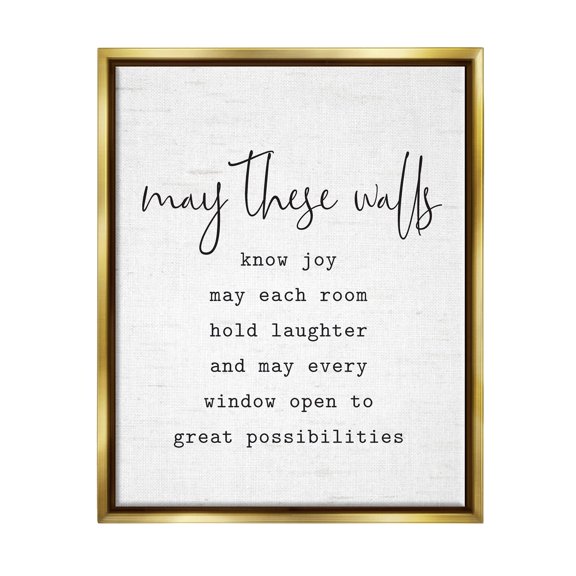 Stupell Industries Loving Home Quote Heartfelt Family Birch Pattern Graphic Art Metallic Gold Floating Framed Canvas Print Wall Art, Design by Lettered and Lined