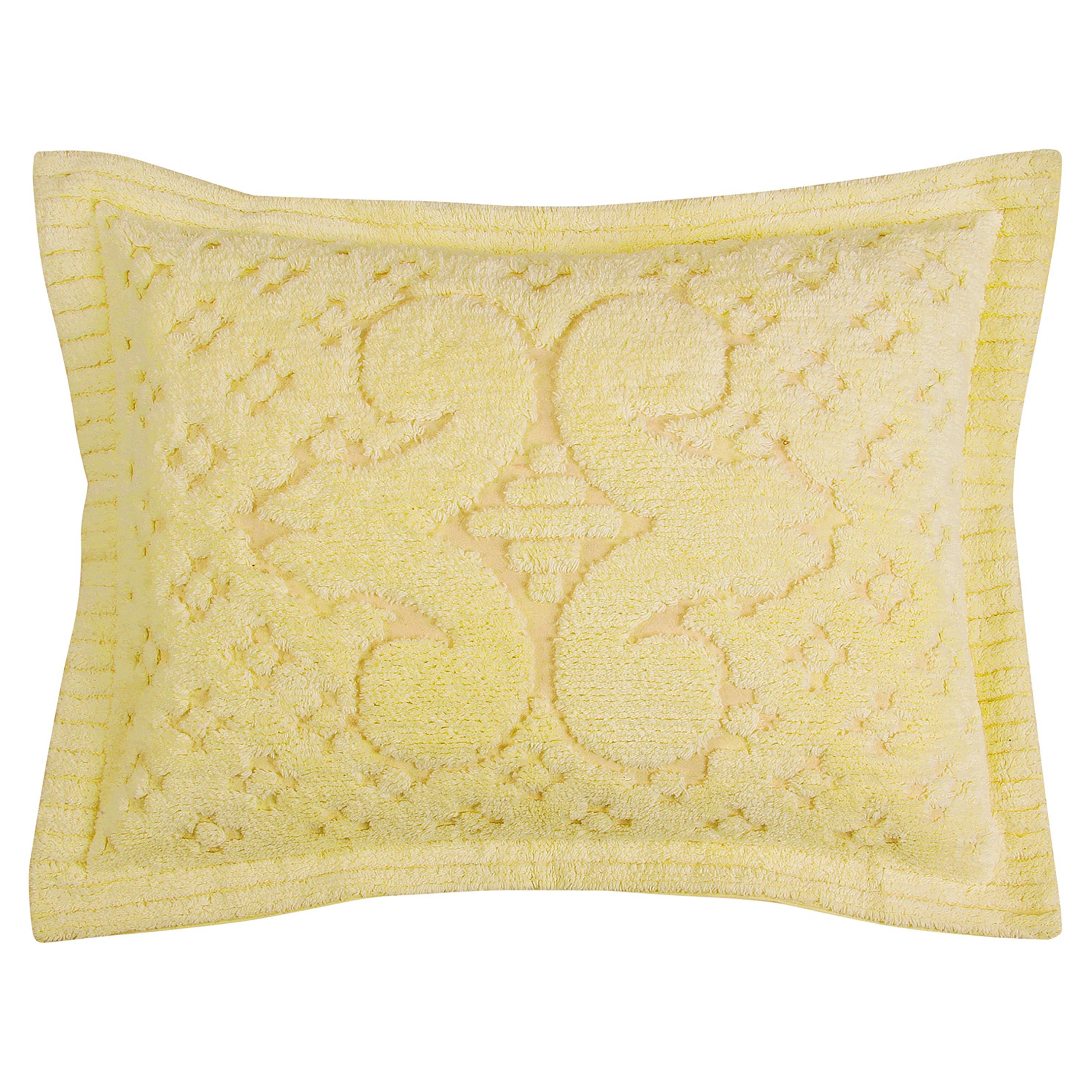 Better Trends 2 Piece Chenille Bedspread Set for Twin Bedspread 100% Cotton Lightweight Bedspread for all Season Ashton Collection (Yellow)
