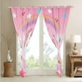 thumbnail image 4 of Erosebridal Unicorn Curtains Bedroom 42"X63" Pink Purple Unicorn Window Curtains Drapes with Rainbow Diomand Galaxy Stars Fantasy Room Decor Rainbow Unicorn Darkening Curtains, 4 of 6