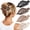 Beige, Cream, Dark Brown, Black, variant on 4 PCS Flat Hair Clips for Women Girls, French Rectangle Lay Down Claw Clips for Thick Thin Hair, Comfortable Curved Large Flat Clips, Matte Non-slip Strong Hold Square Hair Accessories, Brown