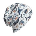 thumbnail image 6 of Xecao Underwater Animals 1 Print Beanie Knitted Hat for Men Women, Winter Fashion Knit Cuffed Caps Unisex, 6 of 7