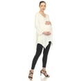 thumbnail image 2 of White Mark Women's Maternity Empire Waist V-Neck Tunic Top, 2 of 2