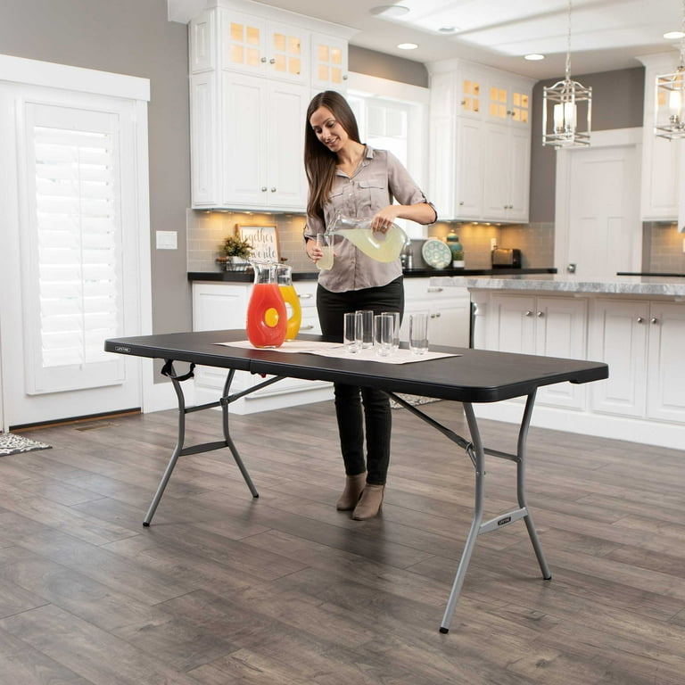 Lifetime 6 Foot Rectangle Fold-In-Half Table, Indoor/Outdoor
